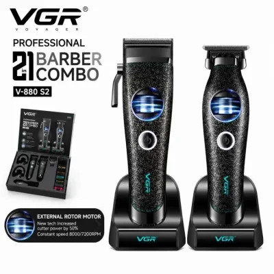 V-880 S2 Profesyonel Saç Sakal Tıraş Makinesi Combo Set