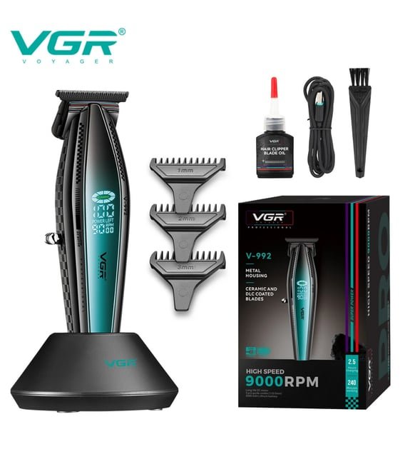 V-992 Profesyonel Saç Sakal Çizim Makinesi 9000 RPM Motor Metal Gövde