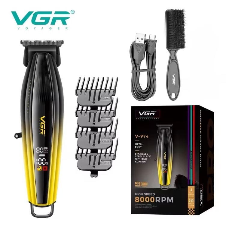 V-974 Profesyonel Saç Sakal Çizim Makinesi Gold Trimmer